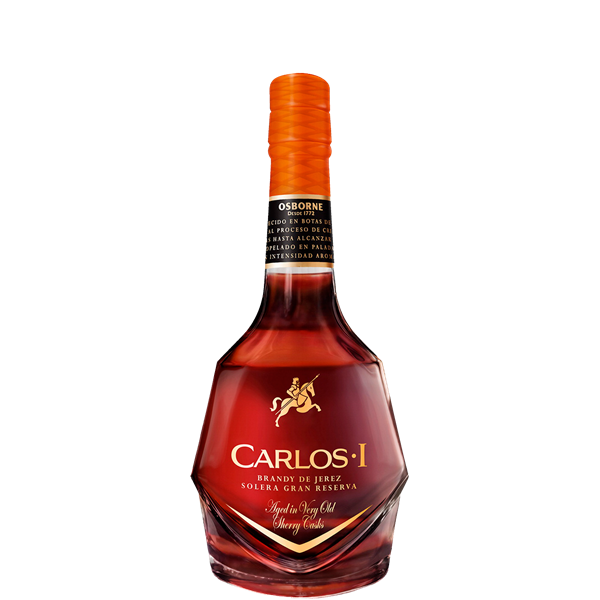 Osborne Carlos I Solera Gran Reserva brandy, lasipullo