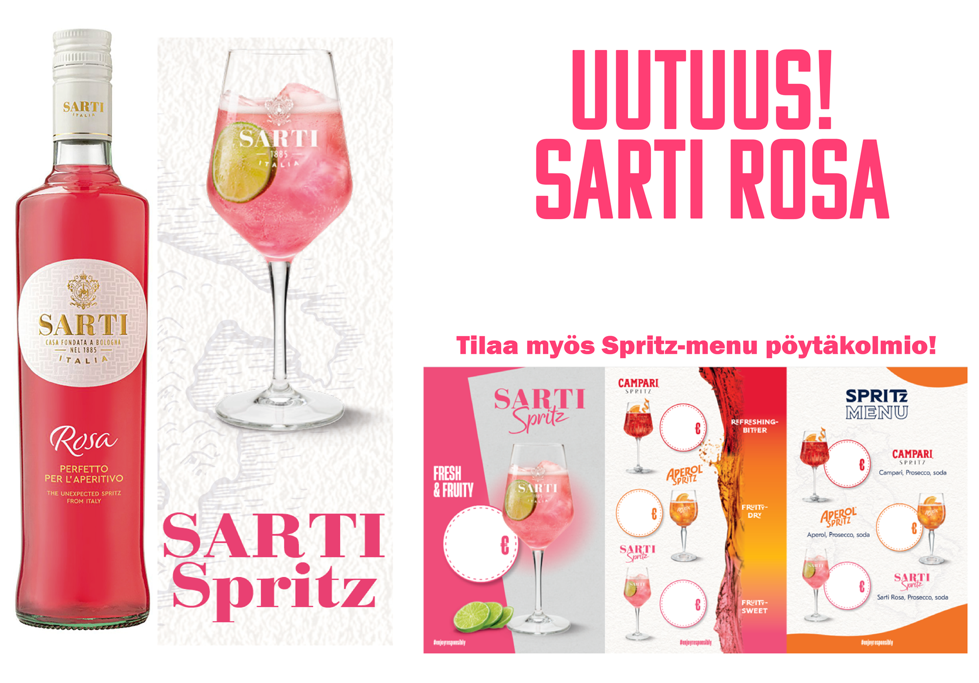 Vaaleanpunaine uutuus Sarti Rosa