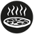 Käyttösuositus symboli, tämä tuote sopii hyvin pastan ja pizzan kanssa