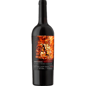 Apothic Inferno, kaifornialainen punaviini, ikäännytetty viskitynnyrissä, 0,75L 75cl lasipullo