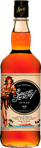 Sailor Jerry Spiced Rum rommi, lasipullo