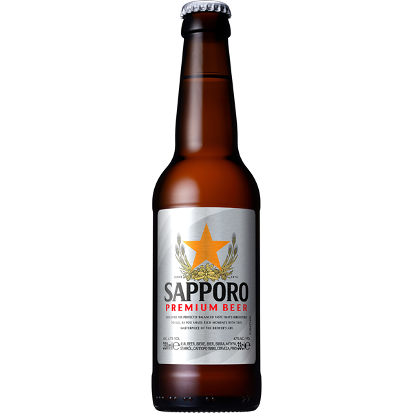 Sapporo Premium Lager lasipullo